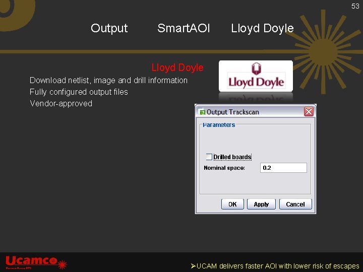 53 Output Smart. AOI Lloyd Doyle Download netlist, image and drill information Fully configured