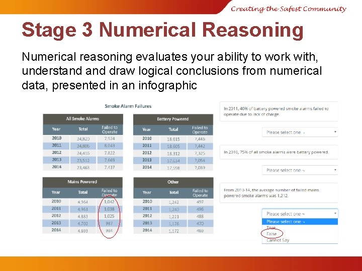 Stage 3 Numerical Reasoning Numerical reasoning evaluates your ability to work with, understand draw