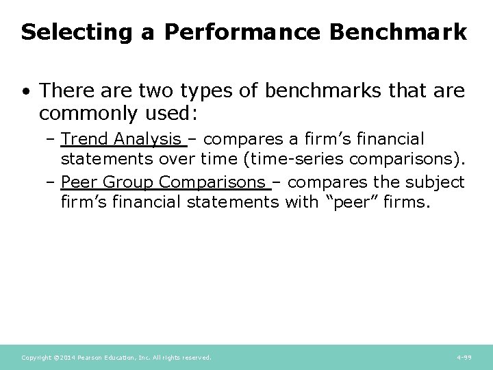 Selecting a Performance Benchmark • There are two types of benchmarks that are commonly Selecting a Performance Benchmark • There are two types of benchmarks that are commonly