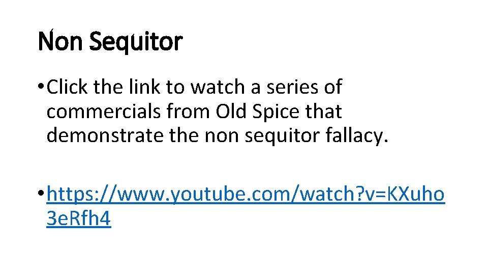Non Sequitor • Click the link to watch a series of commercials from Old