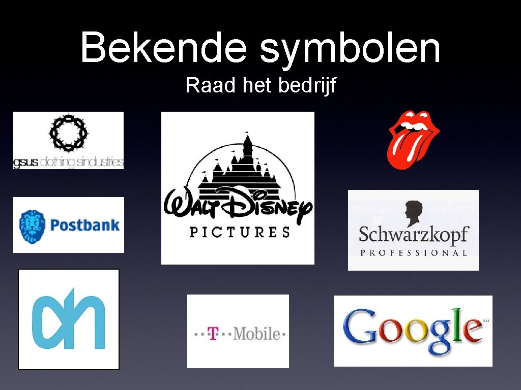 Bekende symbolen Raad het bedrijf 