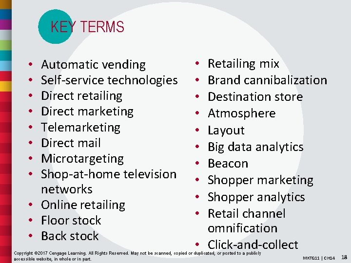 KEY TERMS Automatic vending Self-service technologies Direct retailing Direct marketing Telemarketing Direct mail Microtargeting