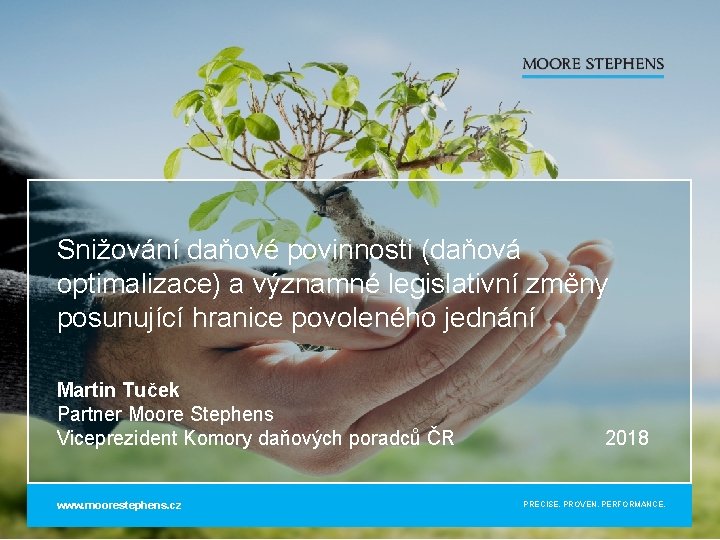 Snižování daňové povinnosti (daňová optimalizace) a významné legislativní změny posunující hranice povoleného jednání Martin