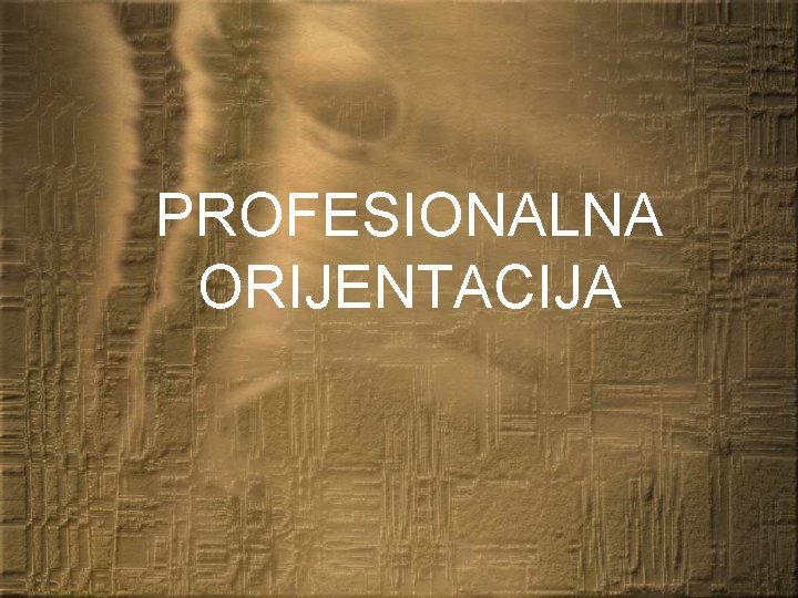 PROFESIONALNA ORIJENTACIJA 