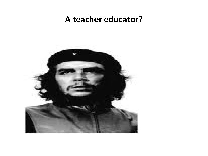 A teacher educator? 