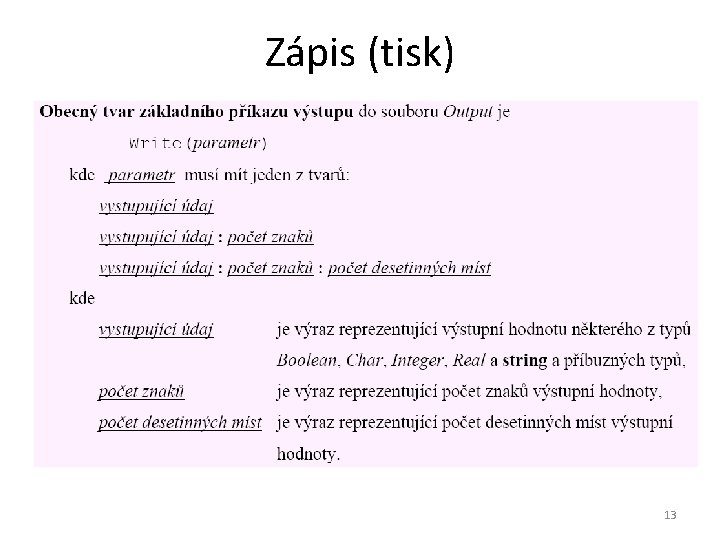 Zápis (tisk) 13 