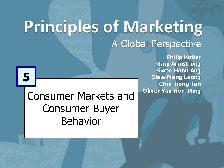 A Global Perspective 5 Consumer Markets and Consumer Buyer Behavior Philip Kotler Gary Armstrong