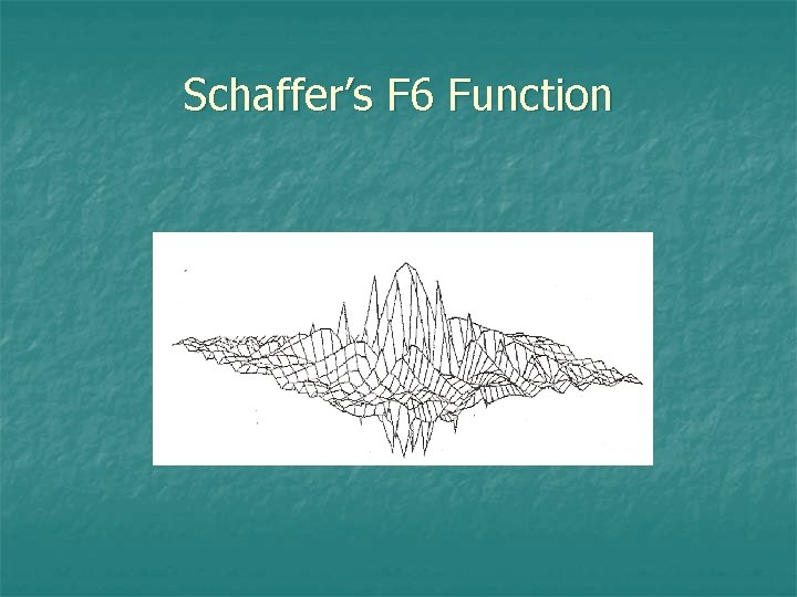 Schaffer’s F 6 Function 