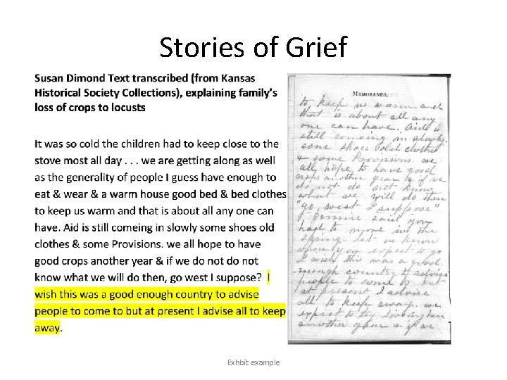 Stories of Grief Exhbit example 