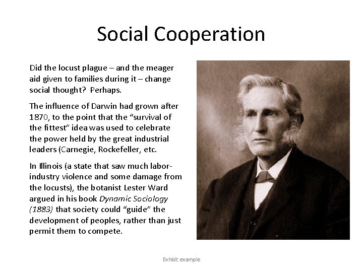 Social Cooperation Did the locust plague – and the meager aid given to families