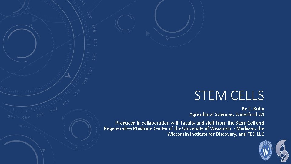 STEM CELLS By C. Kohn Agricultural Sciences, Waterford WI Produced in collaboration with faculty