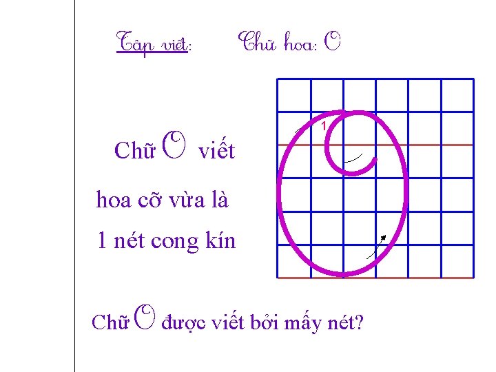 Tập νμĞt: Chữ O viết hoa cỡ vừa là 1 nét cong kín CȄữ