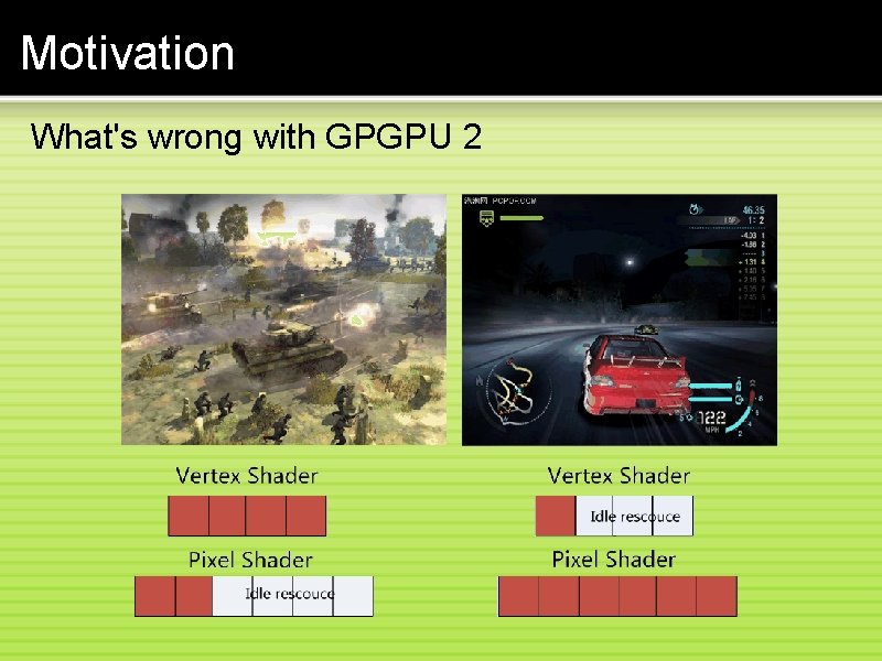 Motivation What's wrong with GPGPU 2 