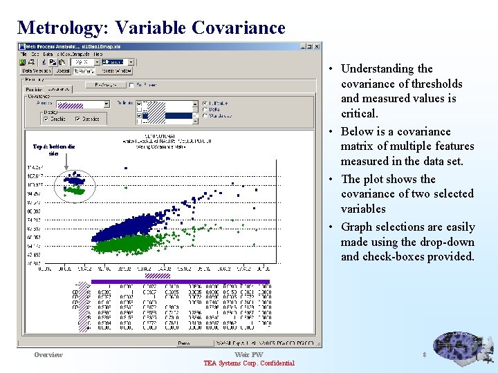 Metrology: Variable Covariance • Understanding the covariance of thresholds and measured values is critical.
