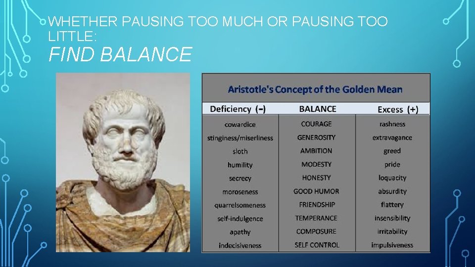 WHETHER PAUSING TOO MUCH OR PAUSING TOO LITTLE: FIND BALANCE 