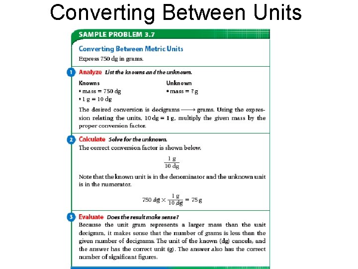Converting Between Units 