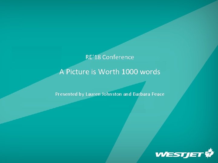 RE’ 18 Conference A Picture is Worth 1000 words Presented by Lauren Johnston and