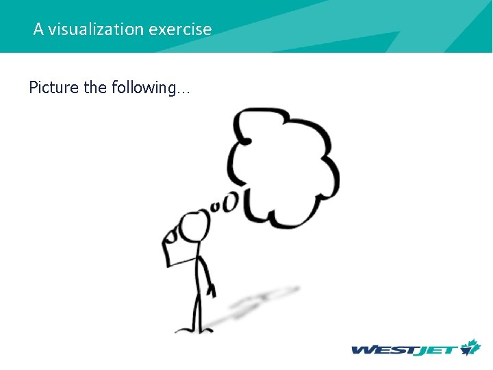 A visualization exercise Picture the following… 