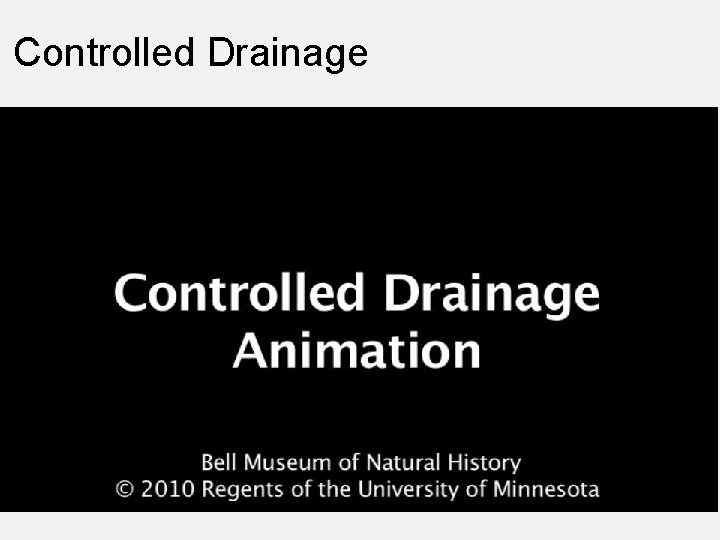 Controlled Drainage 