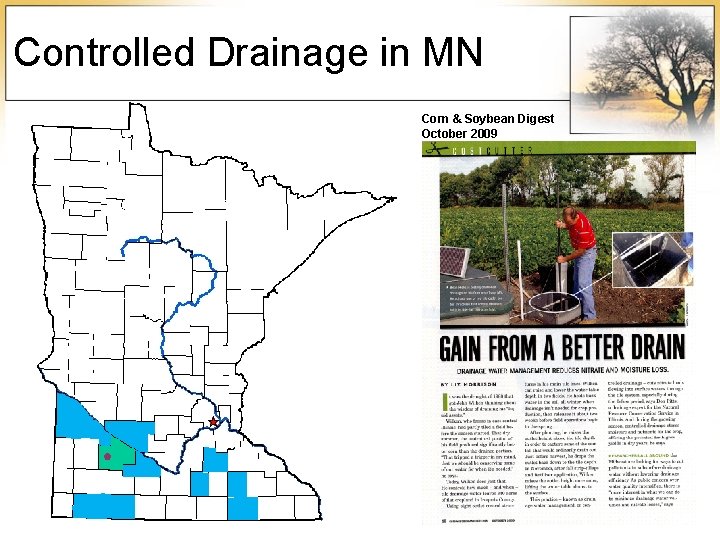 Controlled Drainage in MN Corn & Soybean Digest October 2009 