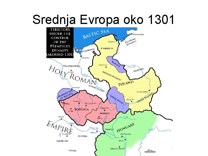 Srednja Evropa oko 1301 