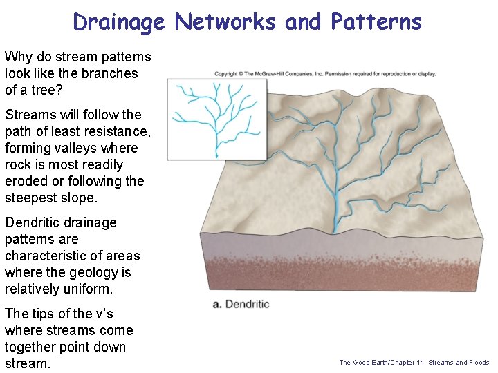 Drainage Networks and Patterns Why do stream patterns look like the branches of a