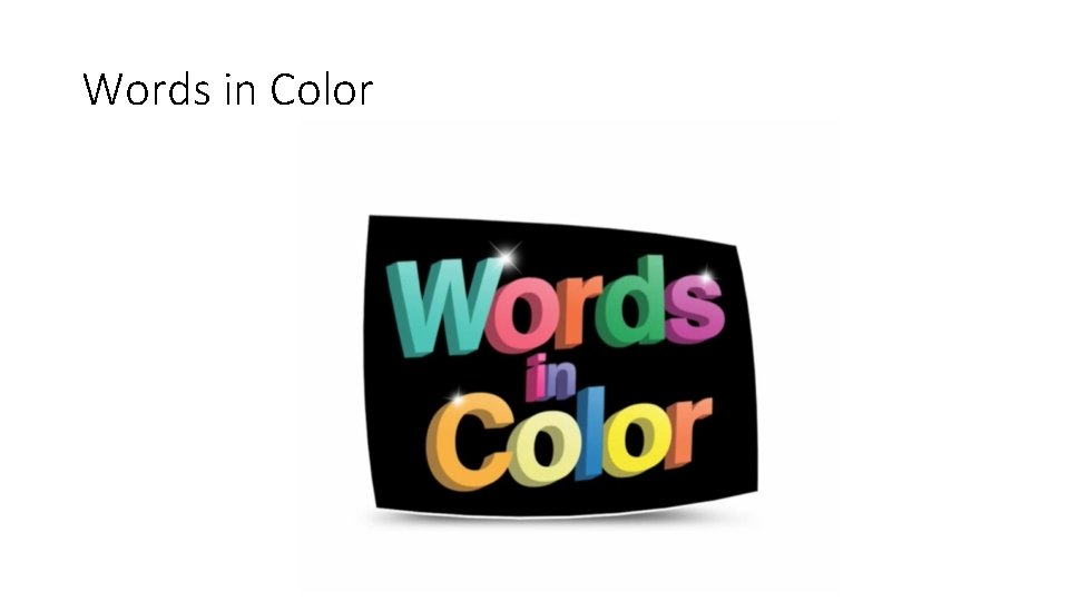Words in Color 