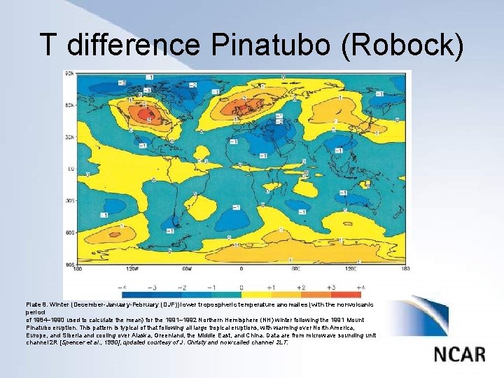 T difference Pinatubo (Robock) Click to edit Master title style • • • Click
