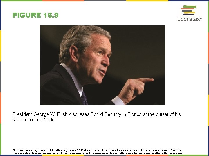 FIGURE 16. 9 President George W. Bush discusses Social Security in Florida at the