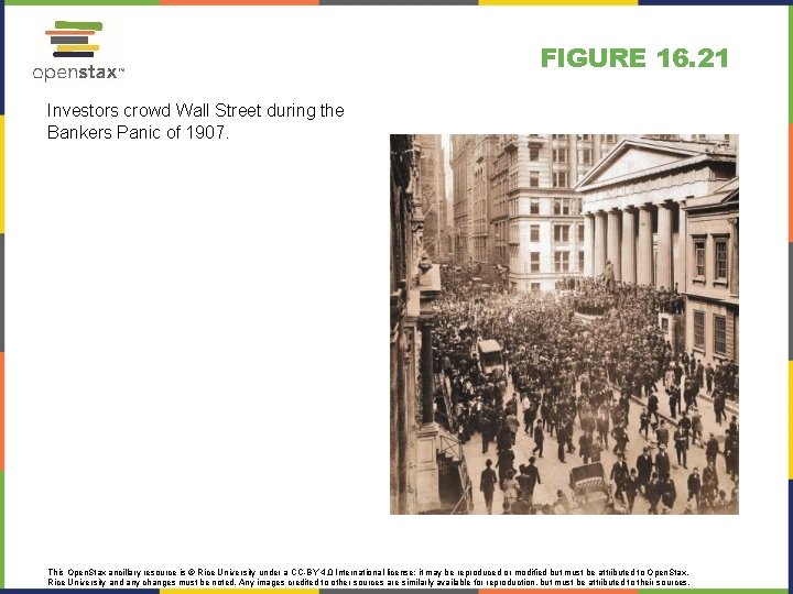 FIGURE 16. 21 Investors crowd Wall Street during the Bankers Panic of 1907. This