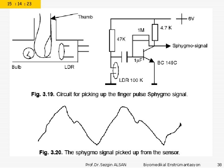 Prof. Dr. Sezgin ALSAN Biyomedikal Enstrümantasyon 38 