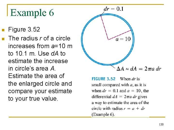 Example 6 n n Figure 3. 52 The radius r of a circle increases Example 6 n n Figure 3. 52 The radius r of a circle increases