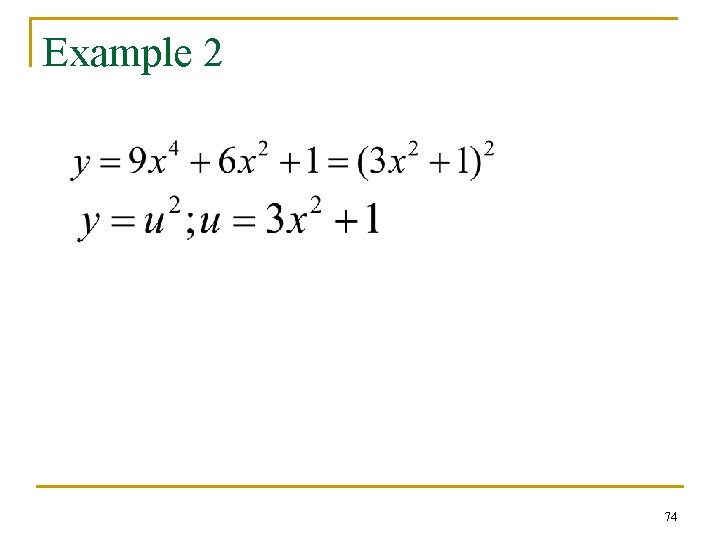 Example 2 74 Example 2 74