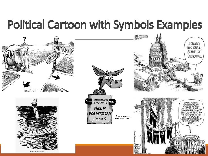 Political Cartoon with Symbols Examples 