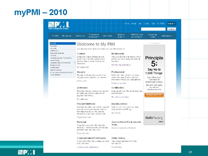 my. PMI – 2010 25 