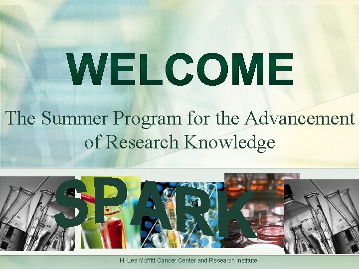 The Summer Program for the Advancement of Research Knowledge H. Lee Moffitt Cancer Center