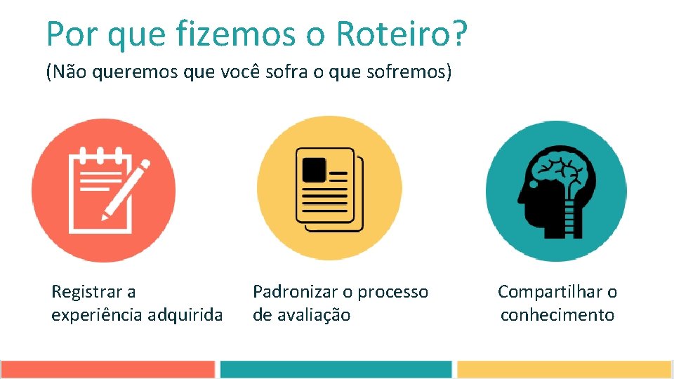 Por que fizemos o Roteiro? (Não queremos que você sofra o que sofremos) Registrar