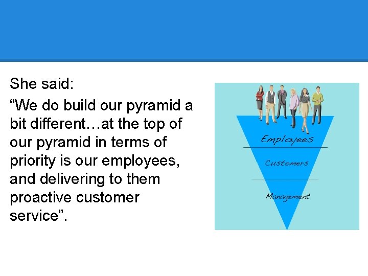 She said: “We do build our pyramid a bit different…at the top of our