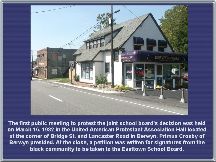 The first public meeting to protest the joint school board’s decision was held on