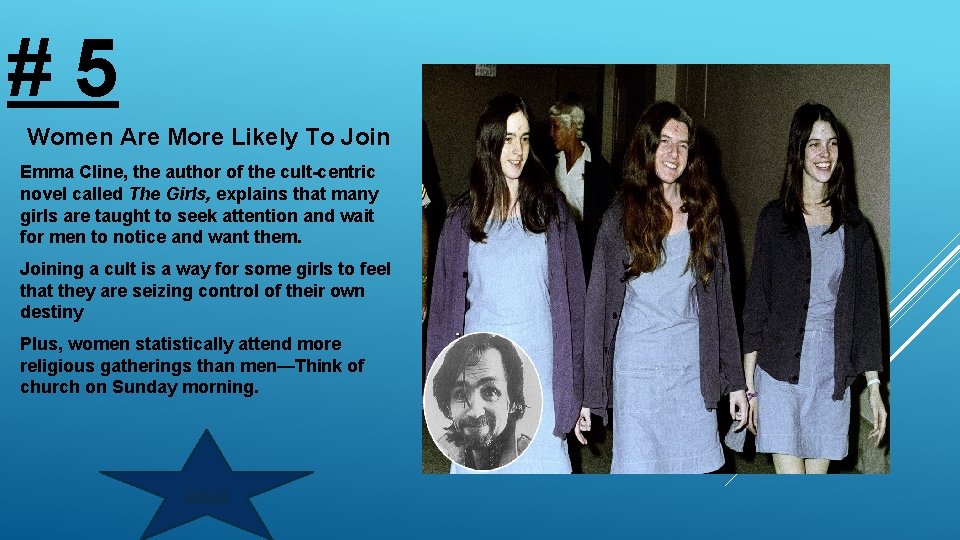 # 5 Women Are More Likely To Join Emma Cline, the author of the