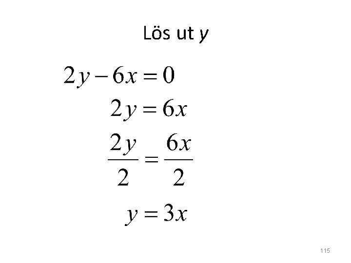 Lös ut y 115 