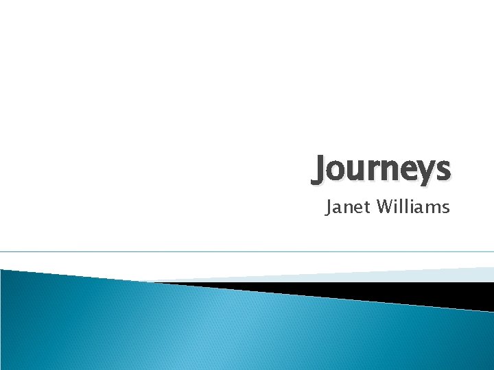 Journeys Janet Williams 
