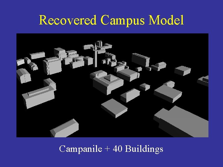 Recovered Campus Model Campanile + 40 Buildings 