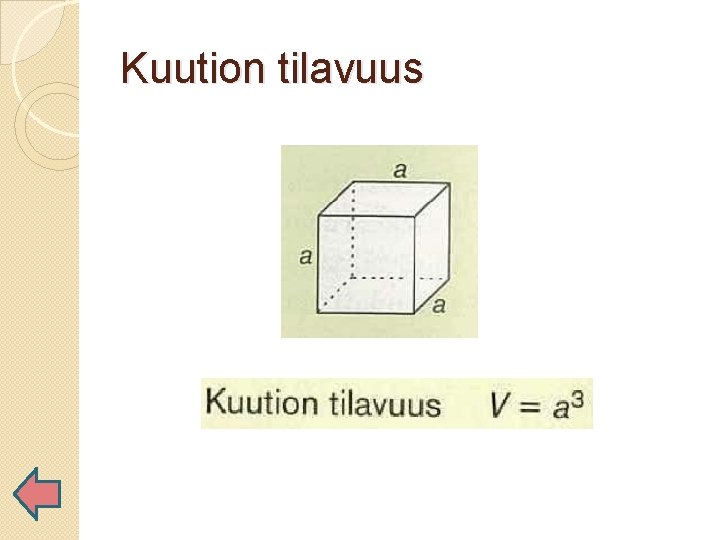 Kuution tilavuus 