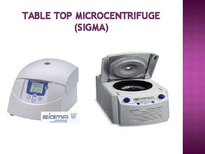 TABLE TOP MICROCENTRIFUGE (SIGMA) 