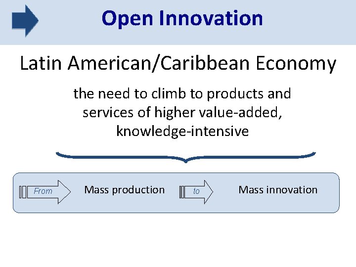 Open Innovation Latin American/Caribbean Economy the need to climb to products and services of