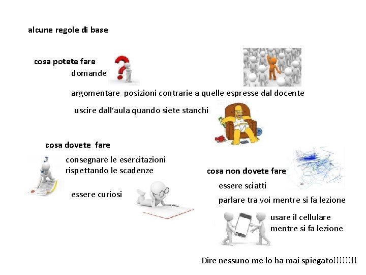 alcune regole di base cosa potete fare domande argomentare posizioni contrarie a quelle espresse