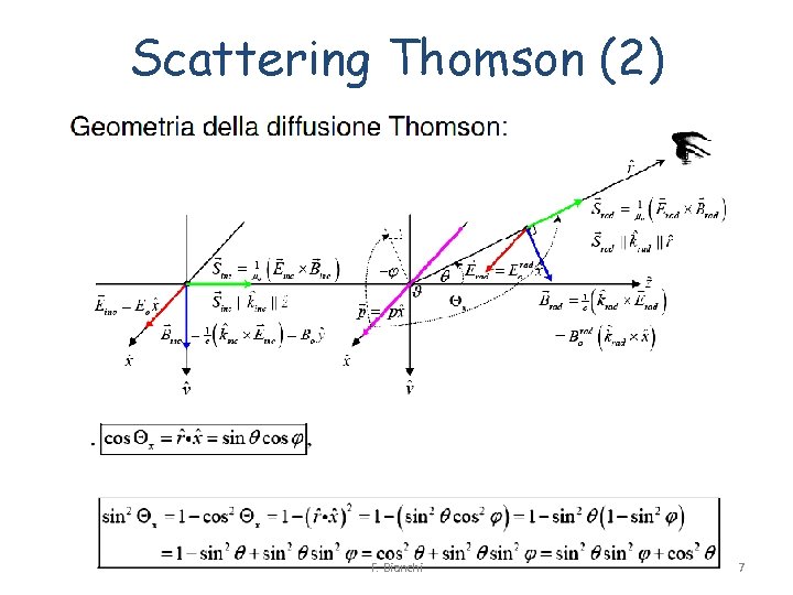Scattering Thomson (2) F. Bianchi 7 