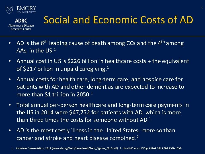 3 Social and Economic Costs of AD • AD is the 6 th leading 3 Social and Economic Costs of AD • AD is the 6 th leading