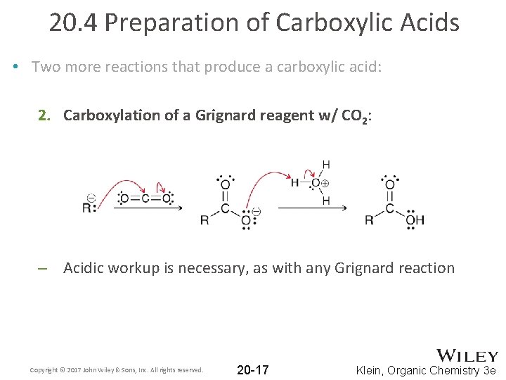 20. 4 Preparation of Carboxylic Acids • Two more reactions that produce a carboxylic